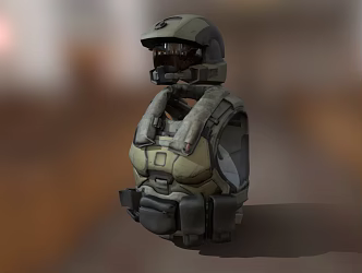 Pilot clothing flight clothing field equipment fighter jet pilot clothing flight equipment flight helmet bulletproof vest low face number low model simple model game 3d model