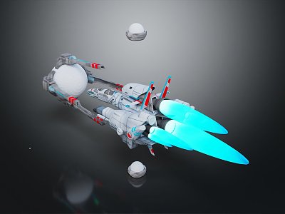 Modern Spaceship Spacecraft 3d model