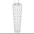 Modern Geometric Net Like Chandelier Design With Illuminated Pattern And Structure 3d model