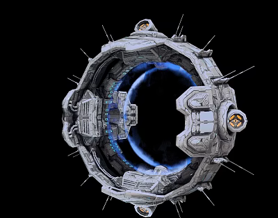 Modern aircraft portal 3d model