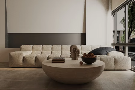 Three-seat sofa 3d model