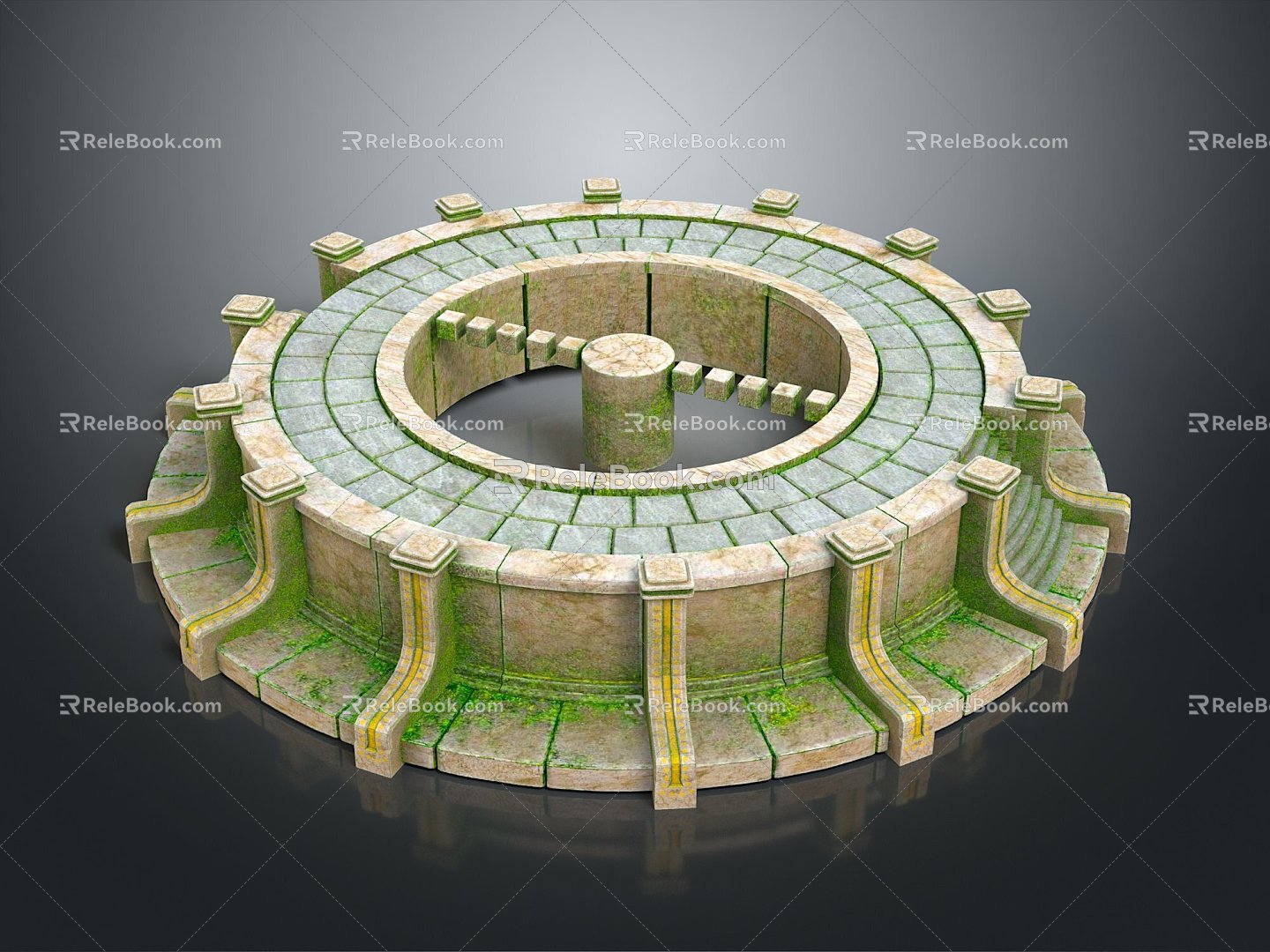 Altar Altar Temple Shrine Hero Altar Cartoon Building Outdoor Items Realistic 3d model