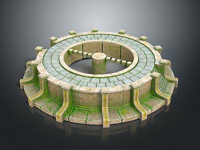 Altar Temple Shrine Hero Altar Cartoon Building Outdoor Items Realistic 3d model