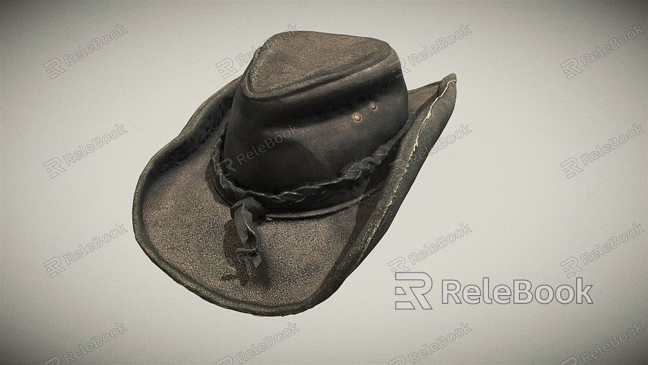 Modern Cowboy Hat Leather Cowboy Hat model