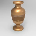 Golden Decorative Ornament Set With Woven Texture Vase For Home Decoration