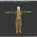 Man in white doctor coat with arms outstretched standing full body pose