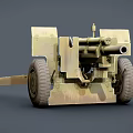 Vintage Military Cannon With Wheeled Base And Long Barrel Structure