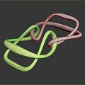 Yellow And White Silicone Intertwined Rings Home Daily Living Supplies