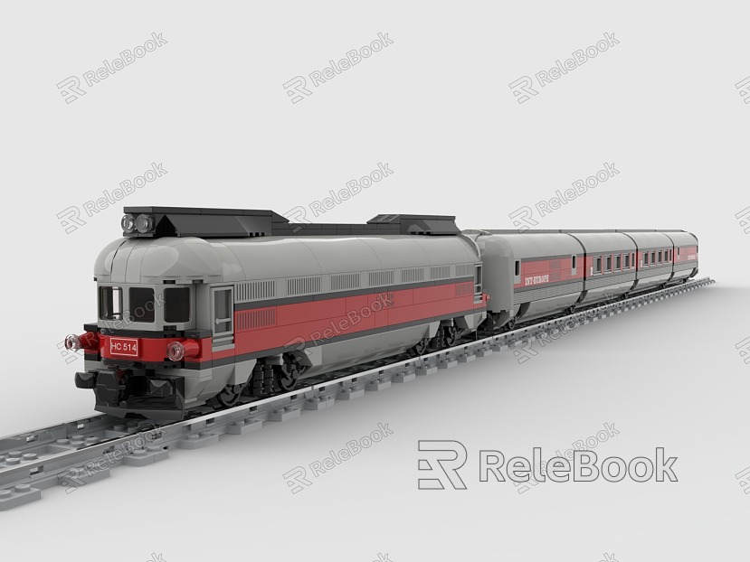 LEGO toy train light rail subway high-speed rail EMU urban rail train rail transit tram model