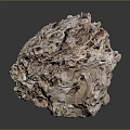 Natural Stone And Wooden Decor Piece With Porous Rough Texture