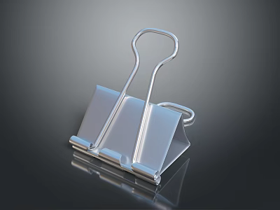 Stainless Steel Silver Paper Clip Durable Office Stationery For Daily Use 3d model