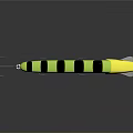 Vibrant Green And Yellow Striped Food With Glossy Surface And Long Shape