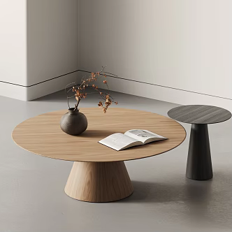 Modern Coffee Table Combination Solid Wood Coffee Table Round Coffee Table Mother Coffee Table 3d model