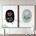 Nordic Plant Painting Decorative Painting Hanging Painting 3d model