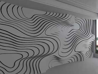 Modern background wall 3d model