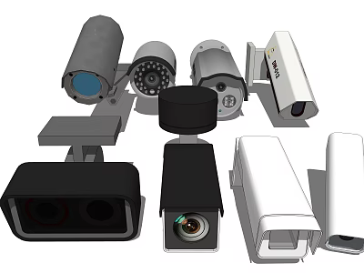 Projection Monitoring Cameras Featuring Different Designs for Outdoor and Indoor Security 3d model