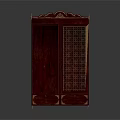 Elegant Red Classic Carved Cabinets With Double Doors And Lattice Design Bottom Drawers
