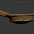 Antique Terracotta Vessel With Long Spout Cracks And Green Patina