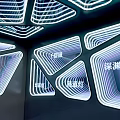 Modern Decorative Lights Design with Layered Mirrors Abyssal Mirrors Straight and Tunnel Lights