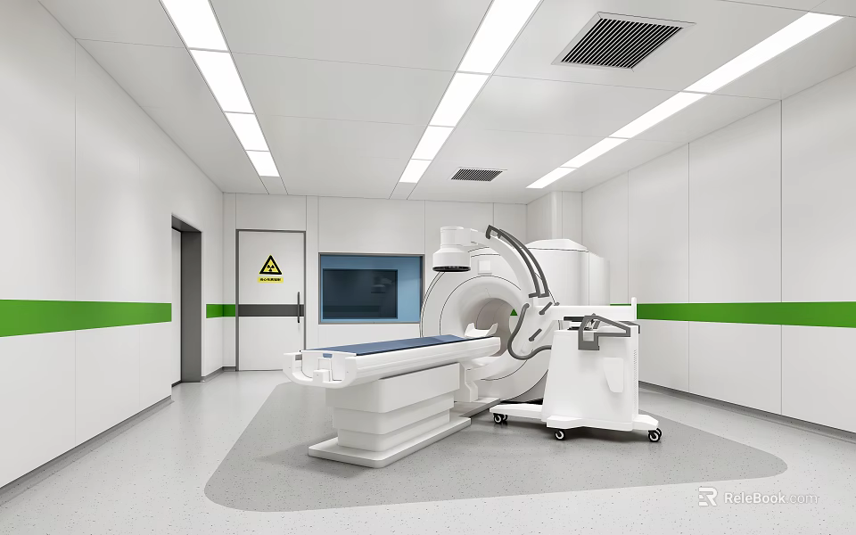 Hospital Outpatient Clinic Interior With CT Scanner And Modern Design 3d model 