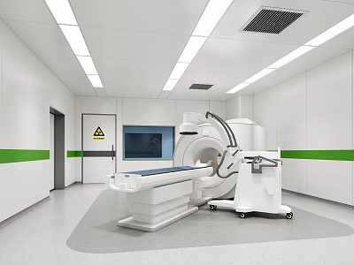 Hospital Outpatient Clinic Interior With CT Scanner And Modern Design 3d model
