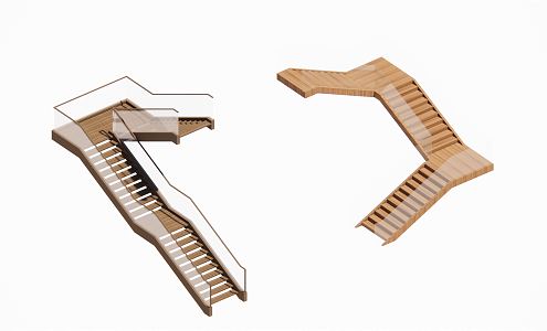 Modern Stair Combination 3d model