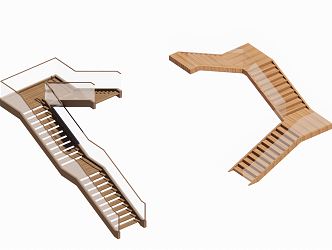 Modern Stair Combination 3d model