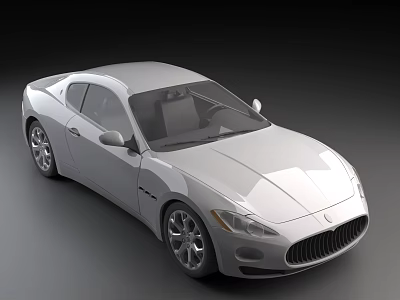 Sleek Silver Luxury Two Door Sports Car With Alloy Wheels Modern Design And Premium Look 3d model