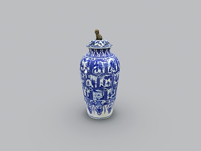 Chinese ceramic jar 3d model