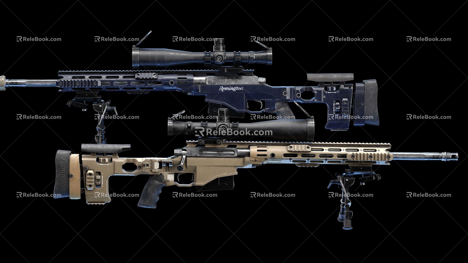 Modern Remington Sniper Rifle 3d model