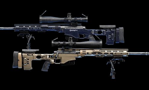 Modern Remington Sniper Rifle 3d model