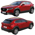 Red Mazda SUV Front And Rear View 3d model