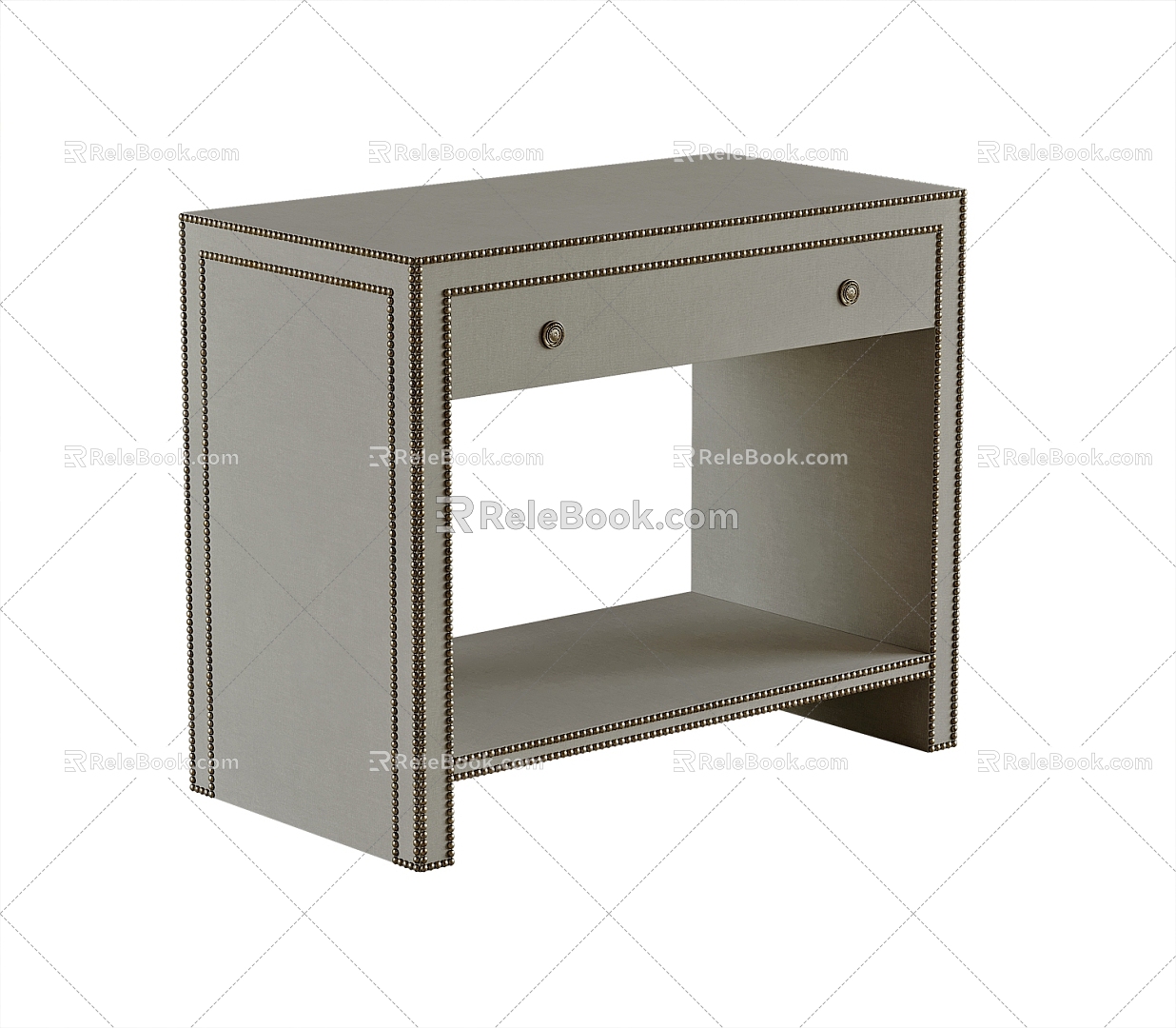 American bedside table 3d model