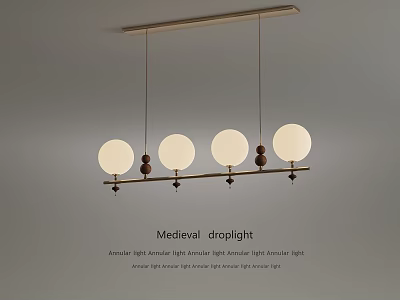 Antique Style Medieval Droplight Artistic Elegant Light Fixture Design For Interior 3d model