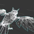 Mechanical Flying Bird 3D Model With Futuristic Design And Detailed Wings