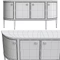 Modern Storage Cabinet Design With Gold And Black Frames And Panel Doors