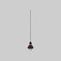 Copper Industrial Pendant Light Featuring Metallic Structure Glass Shade And Vintage Edison Bulb