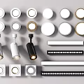 Downlights and Spotlights With Various Designs Colors and Shapes for Interior Lighting
