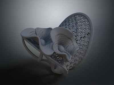 Modern Clothing Hat Display Stand With Intricate Hollow Pattern And Artistic 3D Design Structure 3d model