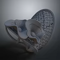 Modern Clothing Hat Display Stand With Intricate Hollow Pattern And Artistic 3D Design Structure