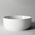 White Round Above Counter Wash Basin With Smooth Surface And Modern Design