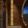 Elegant Modern Restaurant Interior With Wooden Decor Ambient Lighting And Seating Area