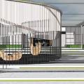 Modern Pergola Structure With Glass Roof And Courtyard Landscape Design