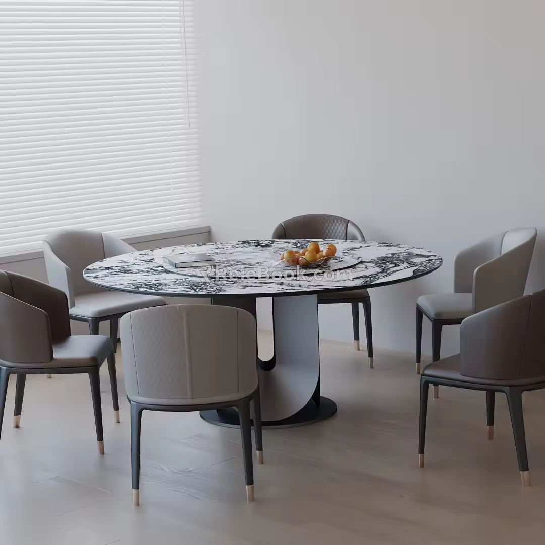 Modern table combination 3d model