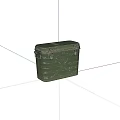Durable Green Military Style Storage Box With Metal Buckles And Cross Straps