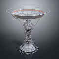 Large Conical Metal Frame Equipment For Scientific Research With Open Top Structure 3d model