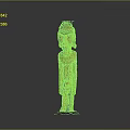 Traditional Wooden Carving Of Human Figure With Detailed Facial Features And Body Structure