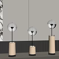 Elegant Modern Floor Lamps With Circular Shade And Cylindrical Base Design