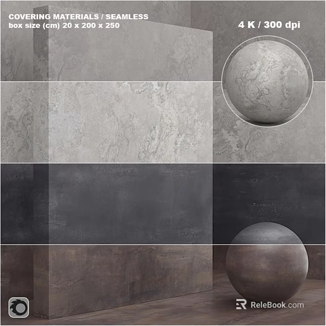 Construction Components Featuring Stone Textures Gray Tones Dark Brown Panels And Spherical Shapes 3d model 