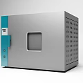 Medical Equipment With Silver Body Blue Panel Square Viewing Window And Side Ventilation Holes